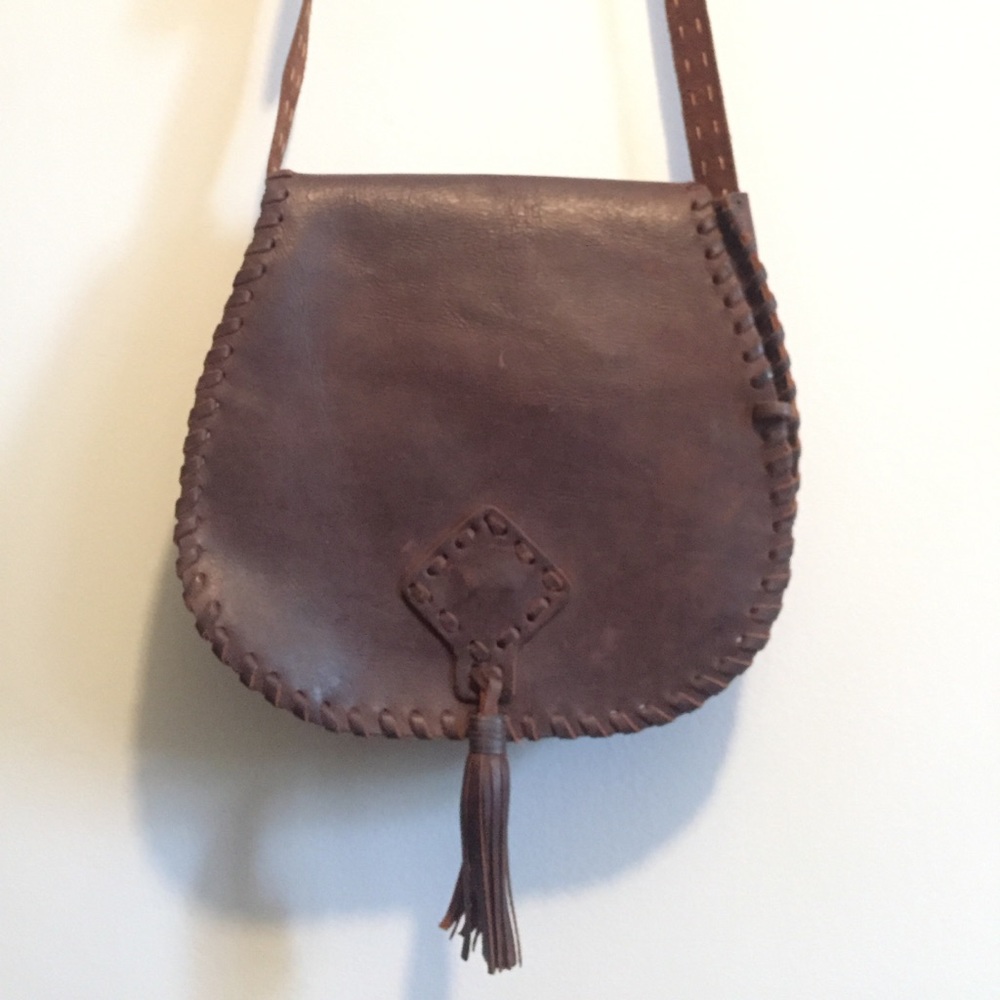 Boho Leather Crossbody Bag